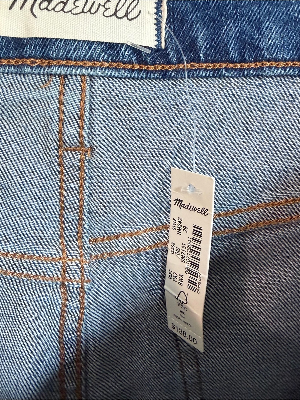 NEW Madewell Mid Rise Kick Out Frayed Hem Jeans Size 29 - Picture 6 of 6